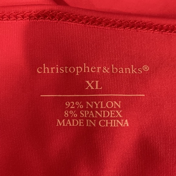 XL Christopher & Banks Pink Short Sleeved Top with Spandex - Picture 8 of 8